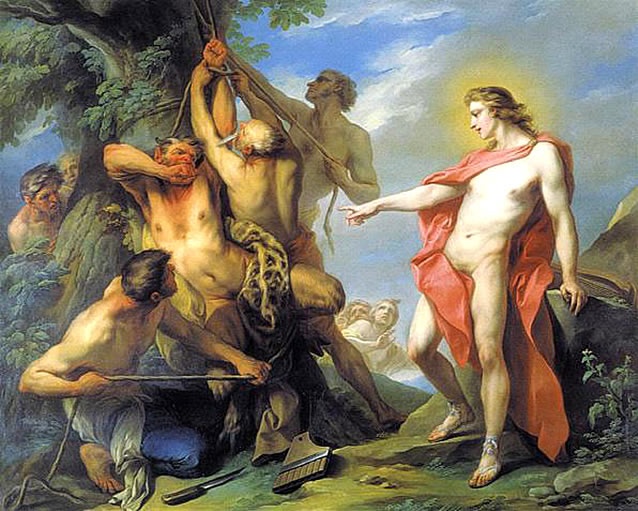 Marsyas Flayed by the Order of Apollo - Charles André van Loo (1735)