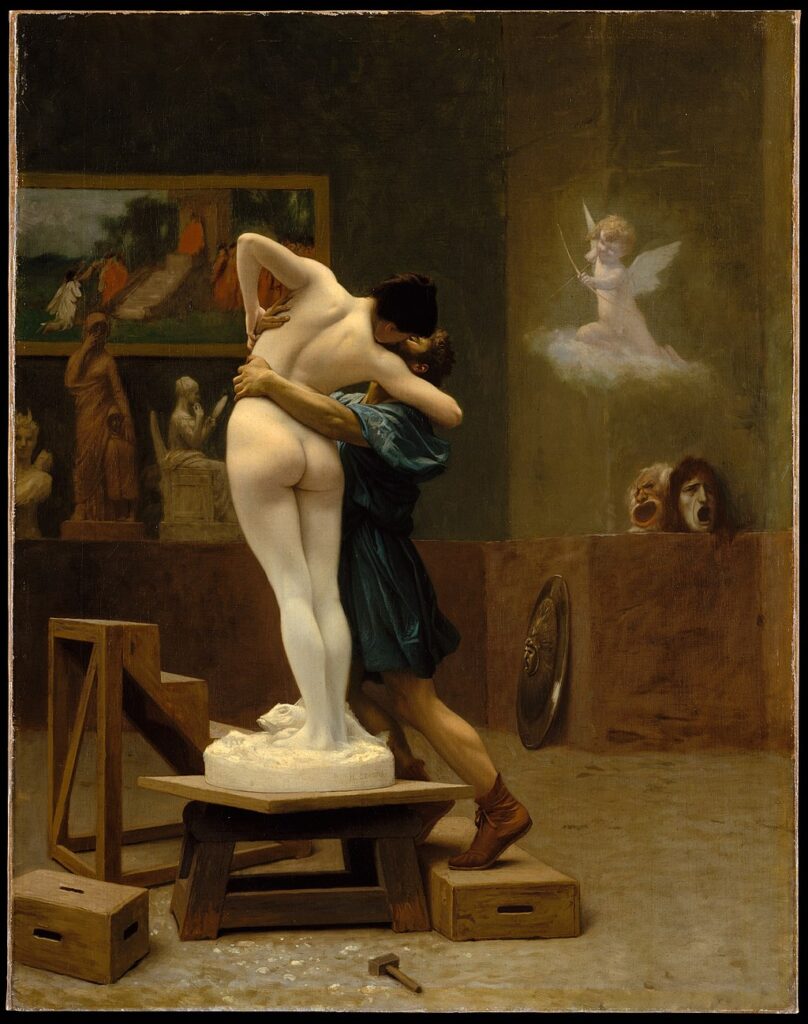 Pygmalion and Galatea by Jean-Léon Gérôme, oil  on canvas