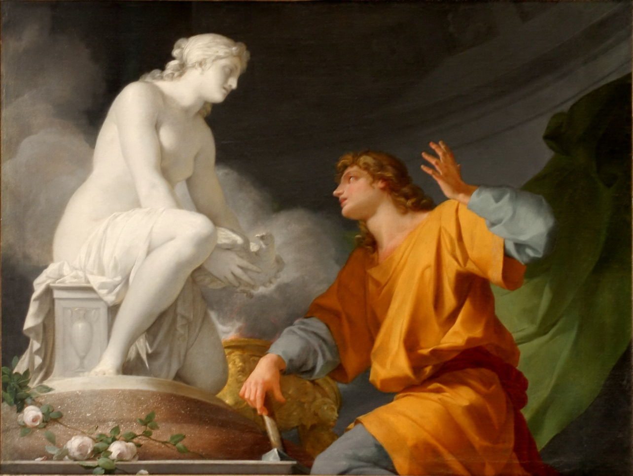 Jean-Baptiste Regnault (1754–1829), The Origin of Sculpture, Oil on canvas,