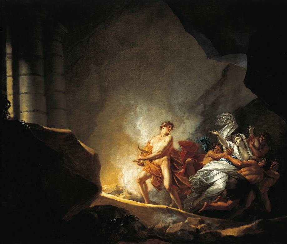 Orpheus and Eurydice in Hadesby Heinrich Friedrich Füger