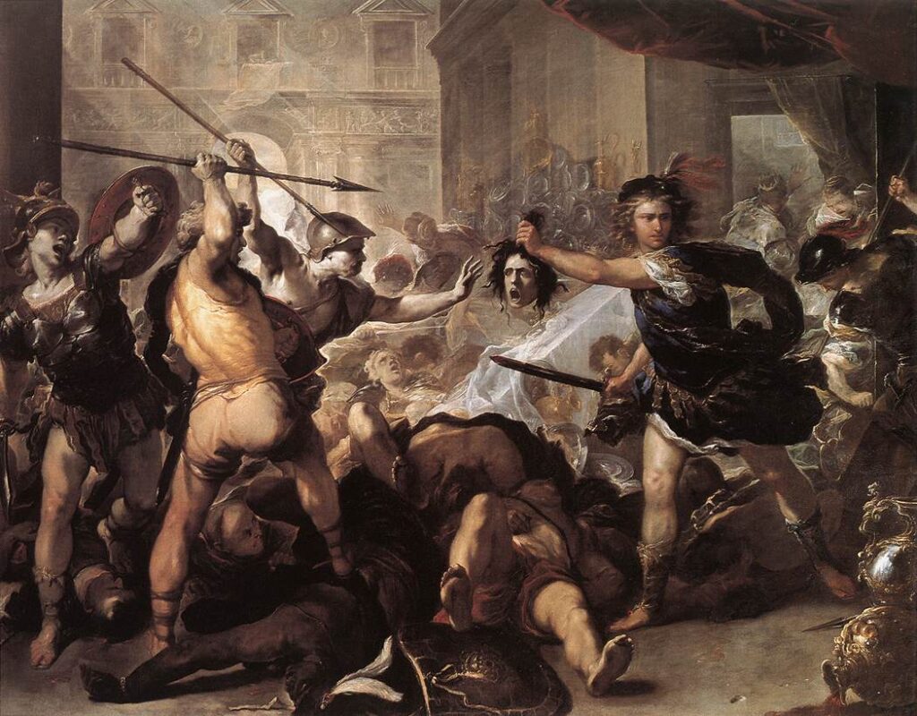 Luca Giordano - Perseus Fighting Phineus and his Companions