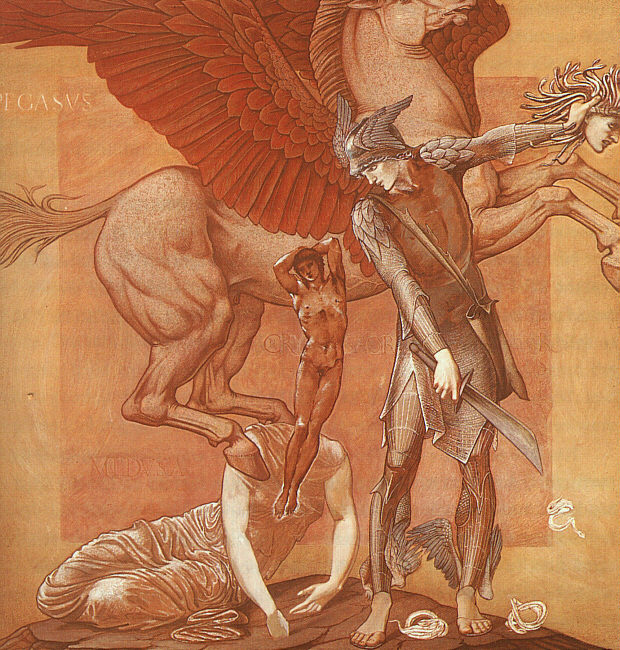 The Birth of Pegasus and Chrysaor (c1876-1885) by Edward Burne-Jones, gouache