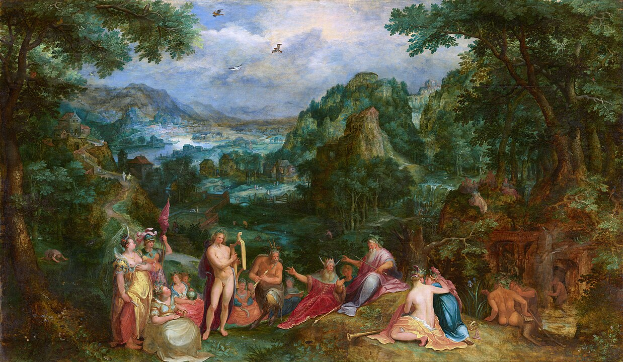 Landscape with the judgment of Midas, by Gillis van Coninxloo