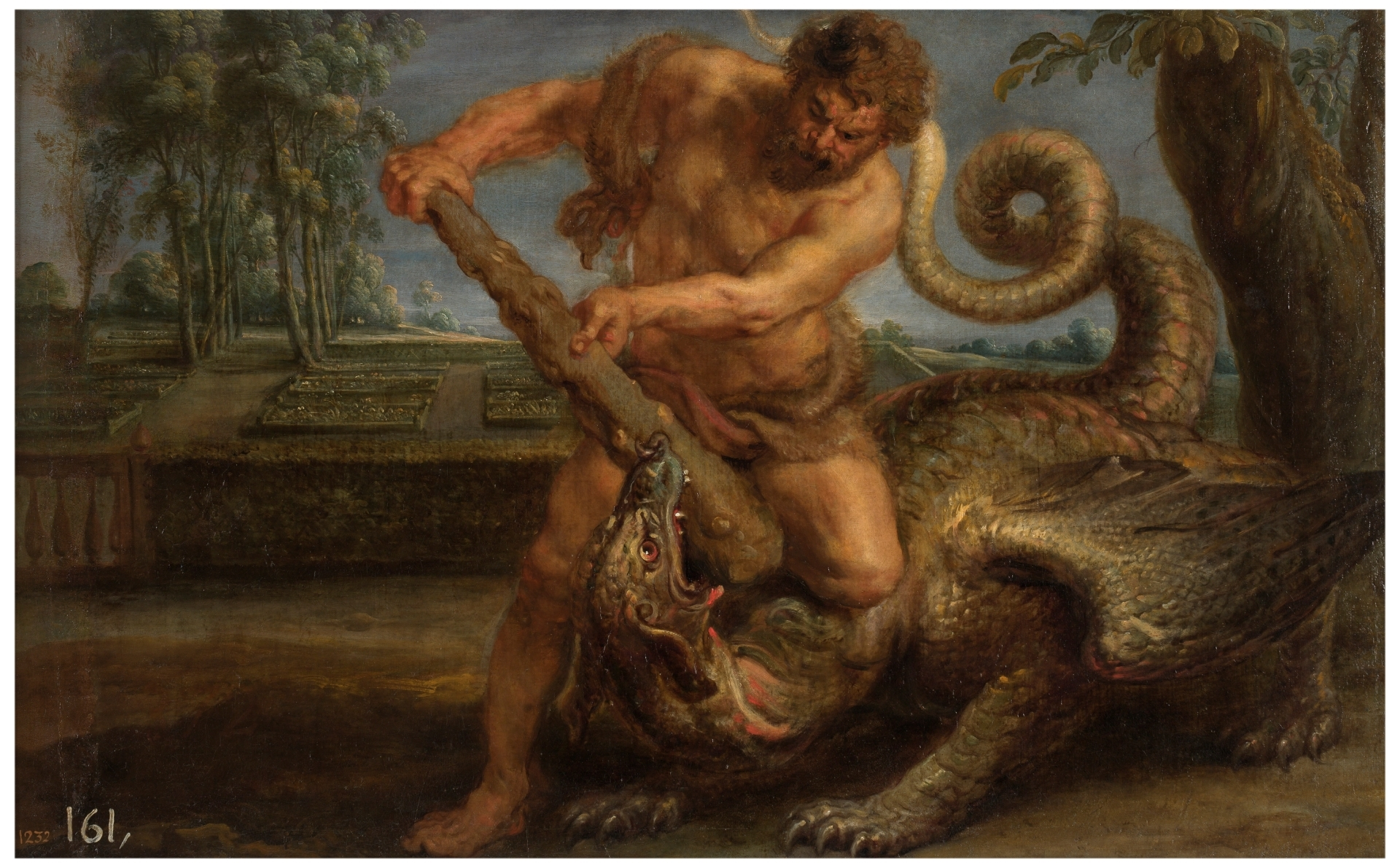 Hercules killing the Dragon in the Garden of the Hesperides